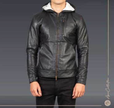 Martin H J Black Hooded Bomber Jacket