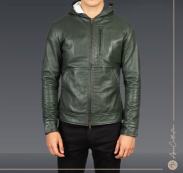 Martin H J Green Hooded Bomber Jacket