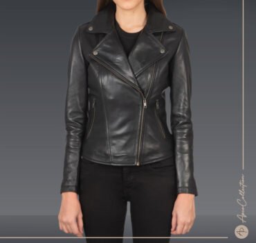 Moniek Leather Biker Jacket